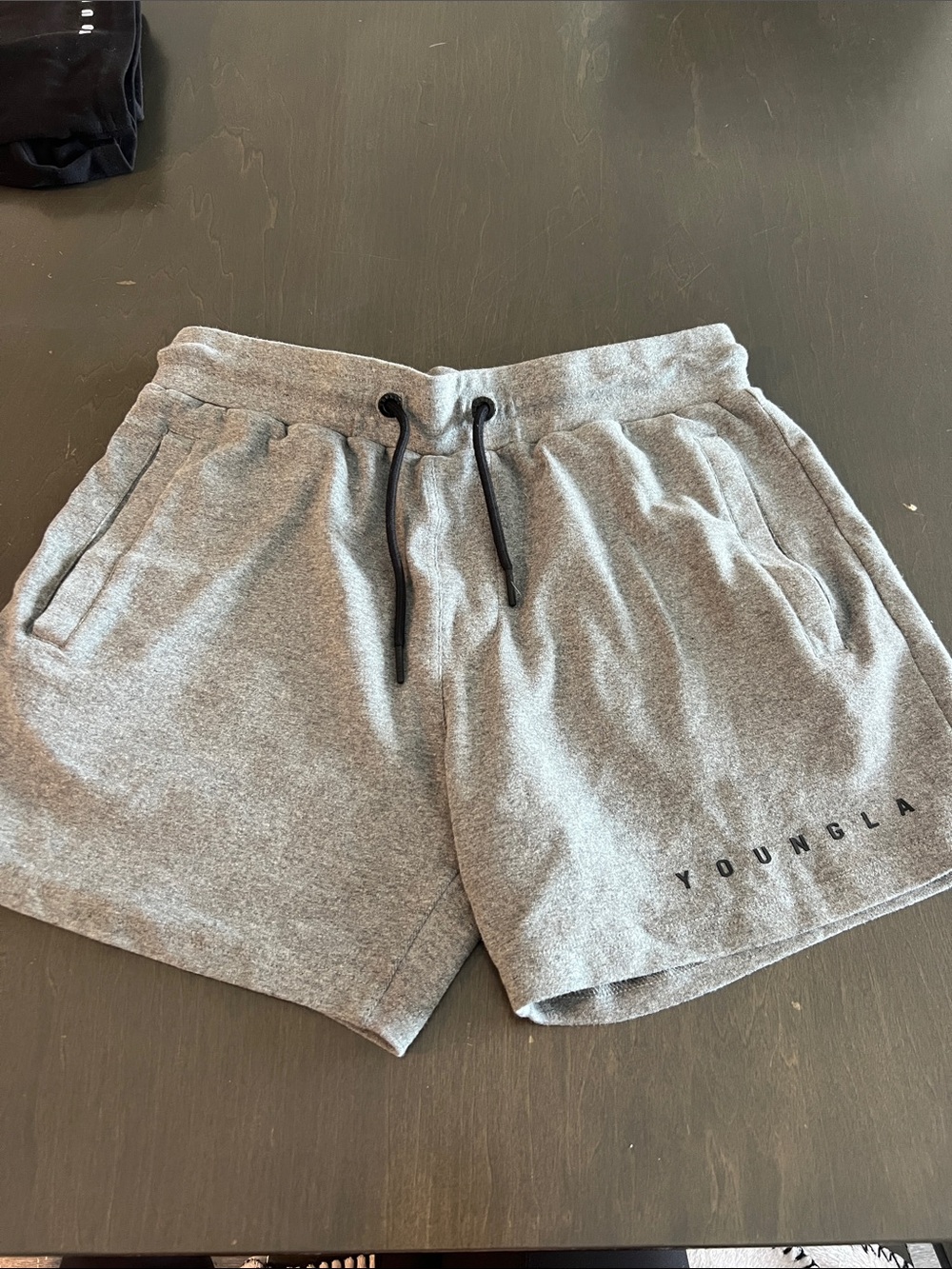 YoungLA Gray Athletic Fleece Drawstring Shorts